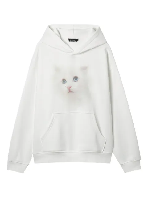 tout a coup kangaroo-pocket hoodie White M504AF5
