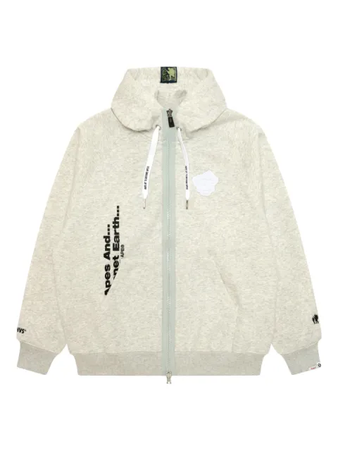 AAPE BY *A BATHING APE® zip-fastening hoodie Grey ASWC397XBP