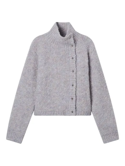 b+ab button high-neck cardigan Purple 5W354AS