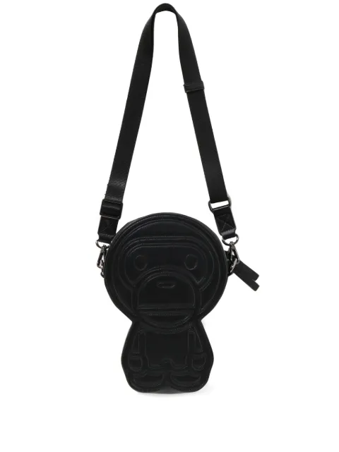 A BATHING APE® zip-fastening messenger bag Black 002SGL701001M