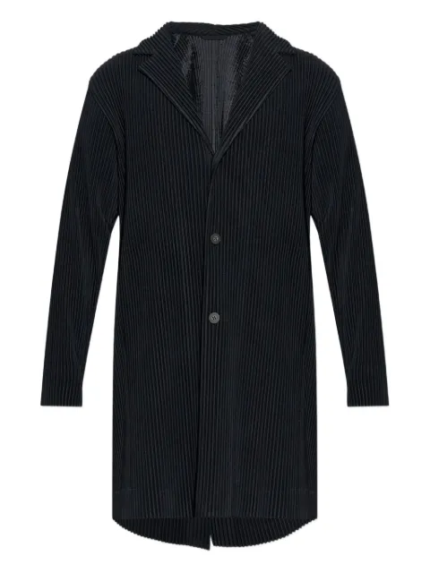 Homme Plissé Issey Miyake button-fastening coat Black HP59JD502
