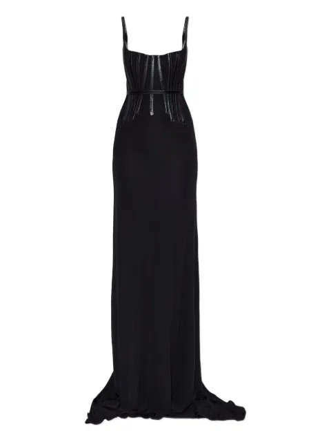 DSQUARED2 corset-style crepe maxi dress Black S72CV0670S24588