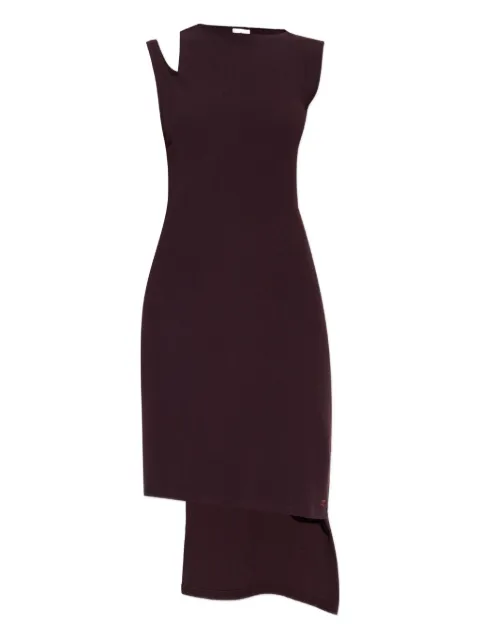 Courrèges Oblique cut-out asymmetric dress Red 425MRO720FI0001