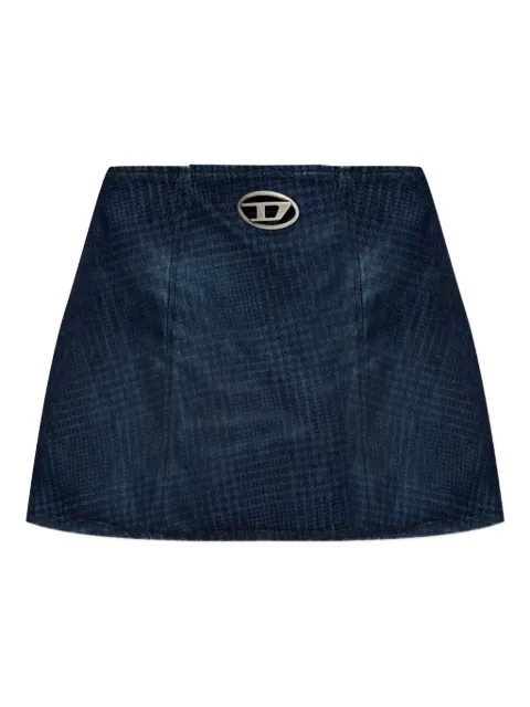 Diesel miniskirt in Prince of Wales denim Blue A21691007CV
