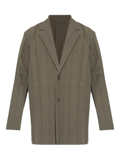 Homme Plissé Issey Miyake buttoned blazer Brown HP58FD160