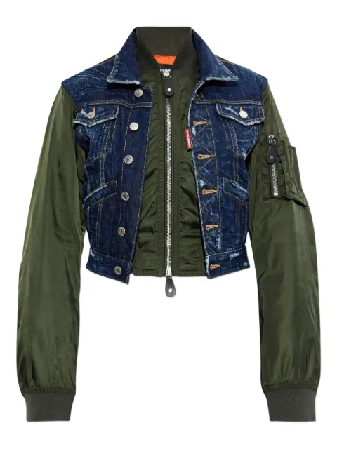 DSQUARED2 dark Hybrid jeans jacket Green S72AM1106D30011