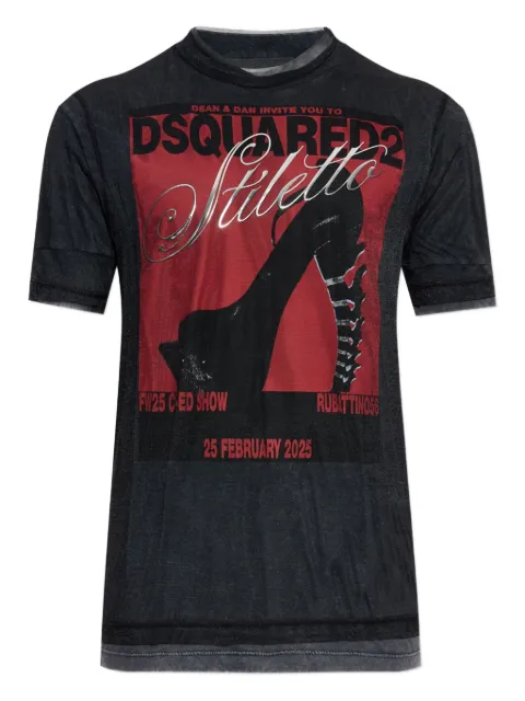 DSQUARED2 graphic-print T-shirt Grey S71FZ0085DTJ009