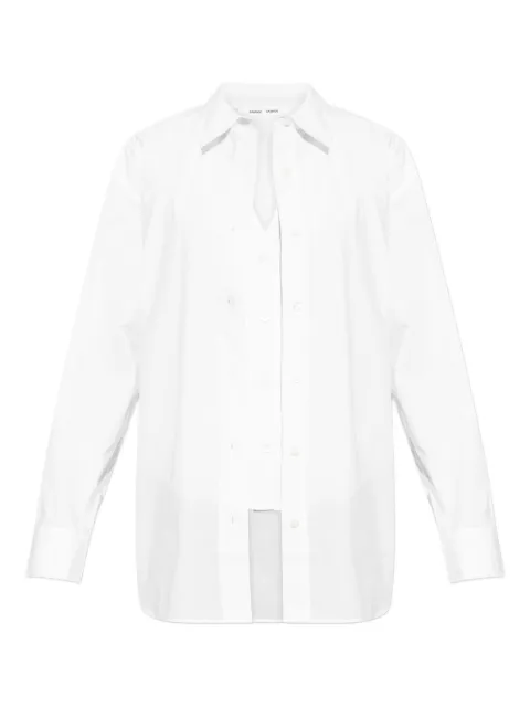 SAMSOE SAMSOE Samoon tie-detail shirt White F25400060