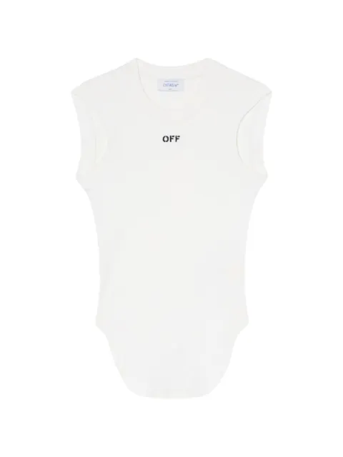 Off-White ribbed tank top White OWAD26XF25JER0024026