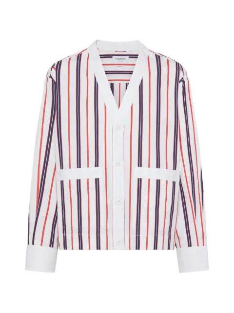 Thom Browne Repp striped poplin shirt White MWL436CF1152