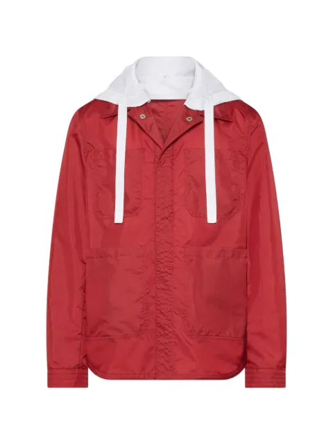 Thom Browne hooded ripstop jacket Red MJO258CF1095