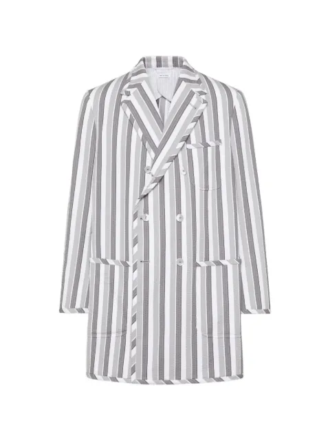 Thom Browne Repp striped seersucker jacket White MJC198GF1154