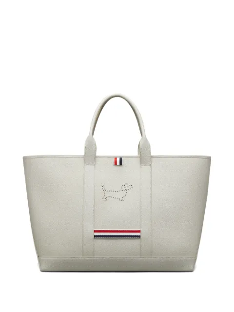 Thom Browne pebble grain Hector medium Tool tote bag White UAG259A00198