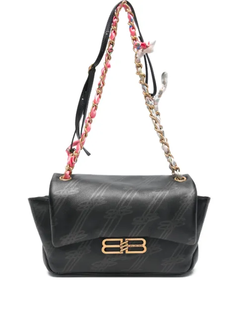 Balenciaga logo-detail shoulder bag Black 8444942AB8W