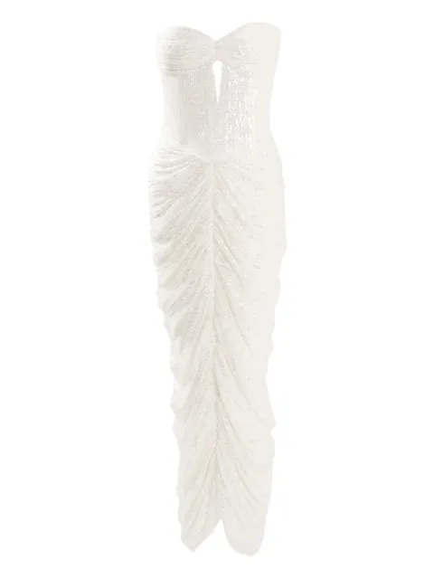 Ana Radu sequin-embellishment midi dress White 47157