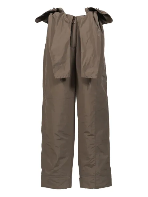 Open YY gathered trousers Brown YY254PT006KHGRN
