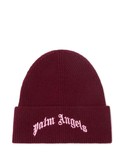 Palm Angels logo beanie Red PMLC030F25KNI0023230