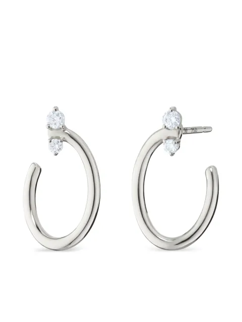 MONICA RICH KOSANN 18K white gold small Galaxy sapphire earrings Silver 45185