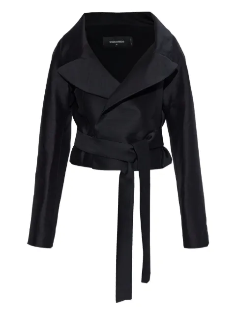 DSQUARED2 belted virgin-wool jacket Black S72AM1116D35205