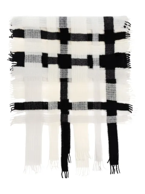 Issey Miyake Raschel fringed-hem scarf White IM58AD105