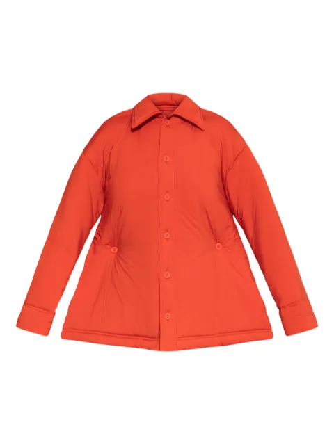 Issey Miyake Pumped-t buttoned collared overshirt Red IM58JJ205