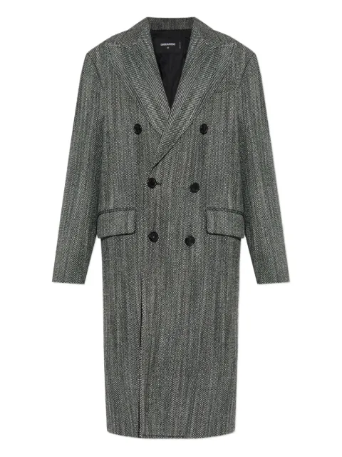 DSQUARED2 herringbone coat Grey S71AA0472D35328