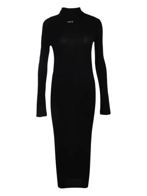 Off-White turtle-neck midi dress Black OWDB55EF25JER0014001
