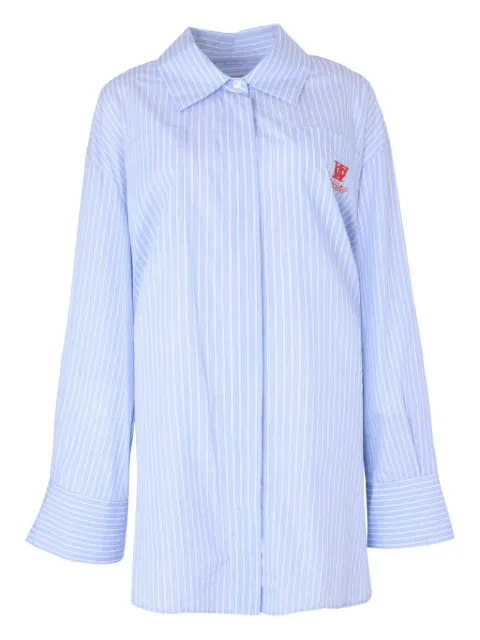 Off-White Roxy striped poplin mini shirt dress Blue OWDG00EF25FAB0014001