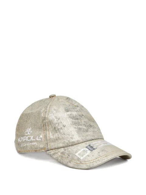 Diesel x Karol G logo-detail metallic-effect cap Silver P016620SPCR
