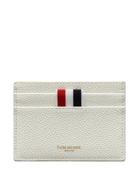 Thom Browne pebble-grain Hector single card holder White UAW085A00198