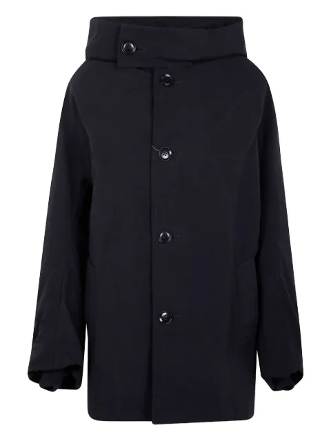 Y's hooded buttoned coat Black YLC06600