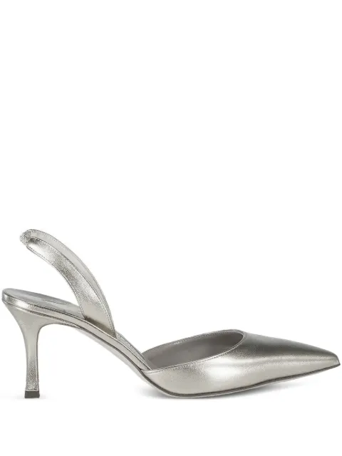 Manolo Blahnik 70mm Carolyne slingback heeled pumps Silver 223156100020454