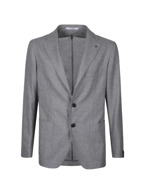 Tagliatore Montecarlo single-breasted cashmere blazer Grey 1SMJ22KAI220003