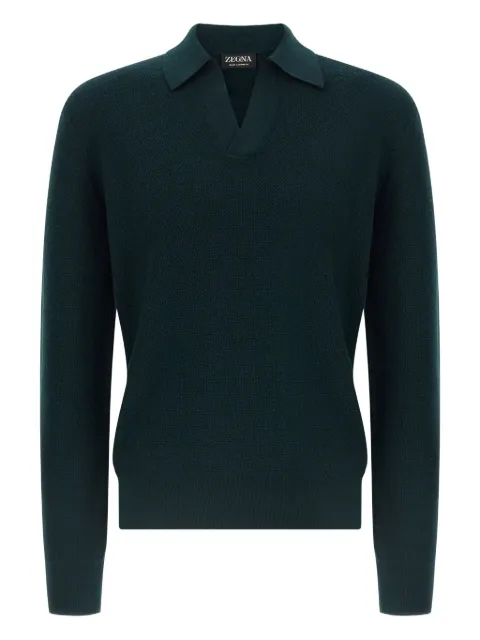 Zegna jacquard oasis T-shirt Green UGK93A2131V08001