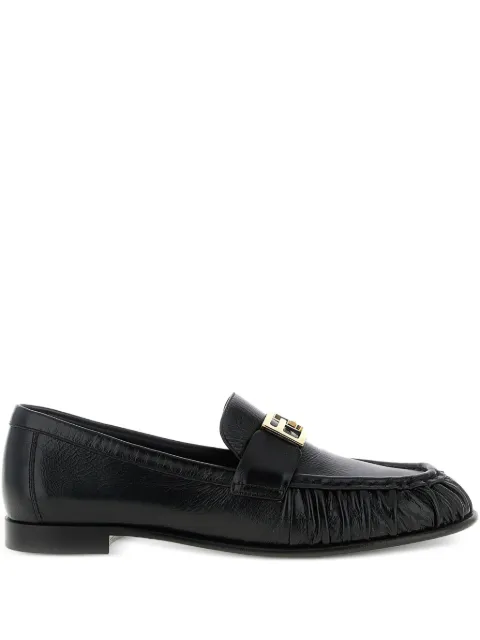 FENDI curled tray baguette loafers Black 8D8756NBAF