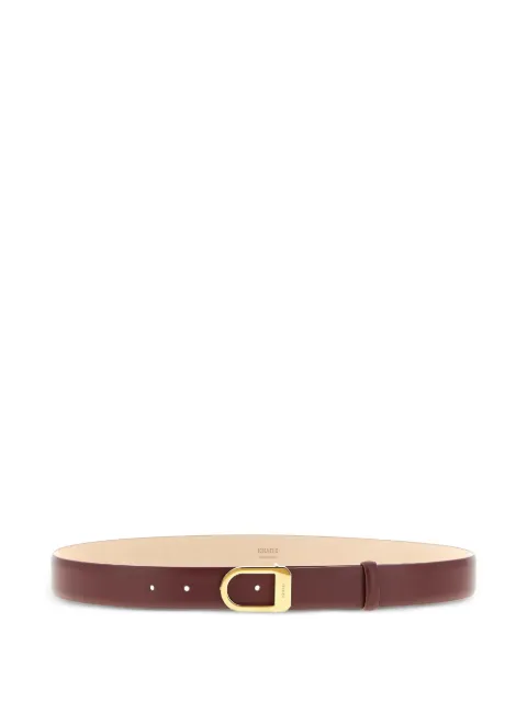 KHAITE smooth saddle leather belt Brown 10103763524