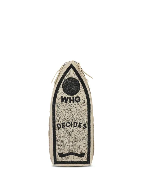 Who Decides War embroidered-logo backpack Neutrals 1141430019SS24