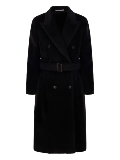 Tagliatore belted double-breasted coat Black JOLECCE30004