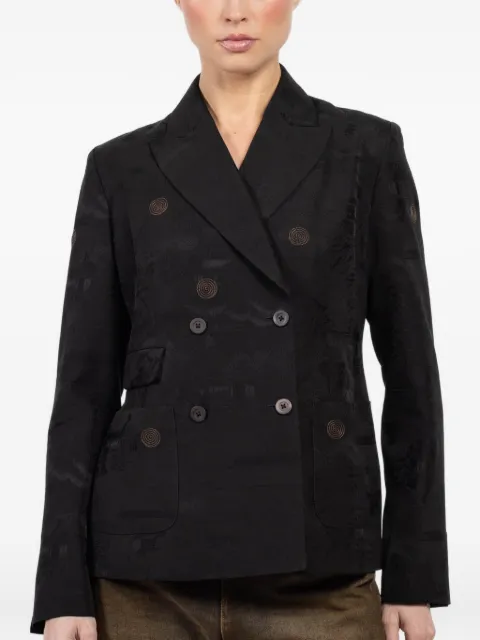 IBRIGU double-breasted button blazer Black 14IBJKI515BLACK3