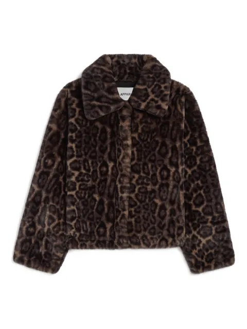 Apparis Elis leopard-print jacket Brown ELISLEOPARDCOAT