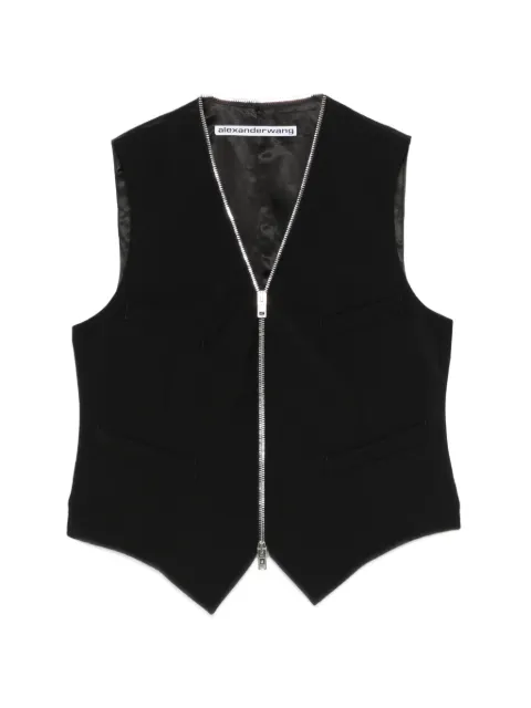 Alexander Wang zipper tailored vest Black 1WC2262769