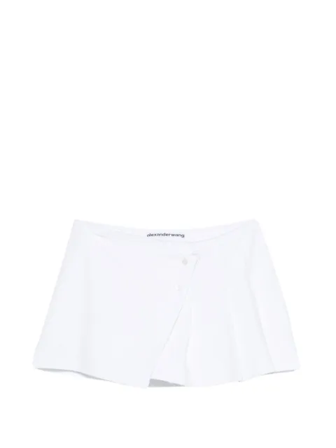 Alexander Wang pleated wrap mini skirt White 1CC2265408