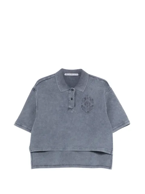 Alexander Wang cropped oversized polo Grey 1CC2261230