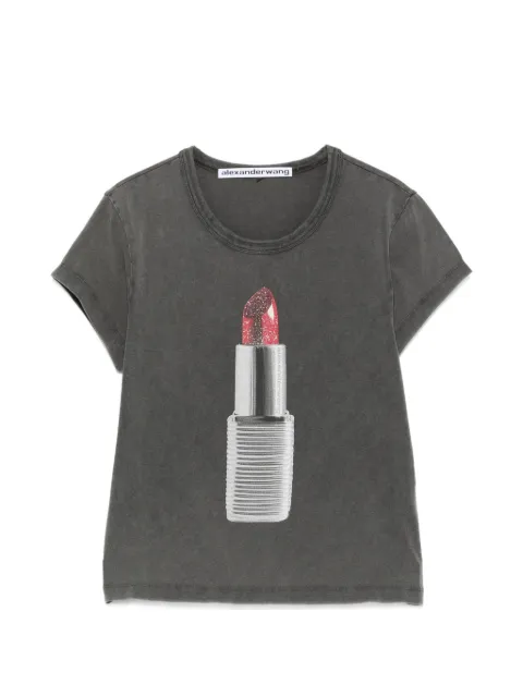 Alexander Wang lipstick T-shirt Grey 1CC2261295