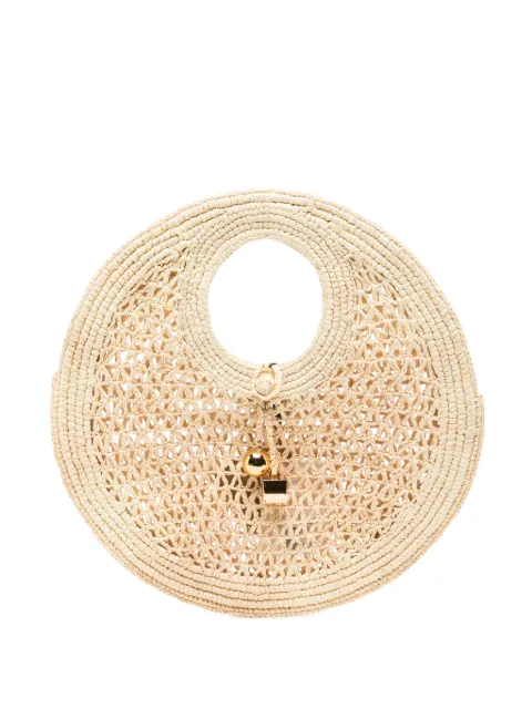 Jacquemus small The Spiaggia raffia tote bag Neutrals BAW00420AW00513