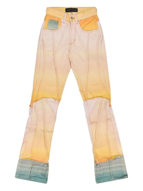 Who Decides War Sunset panelled jeans Yellow 11200690030
