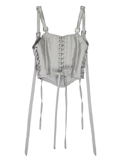 Who Decides War tie-detail corset Grey 3110070011SS24