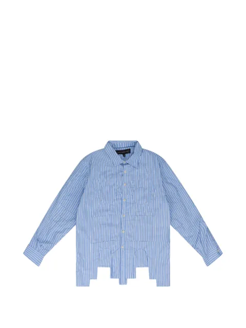 Who Decides War striped button-down shirt Blue 1110040010AW23