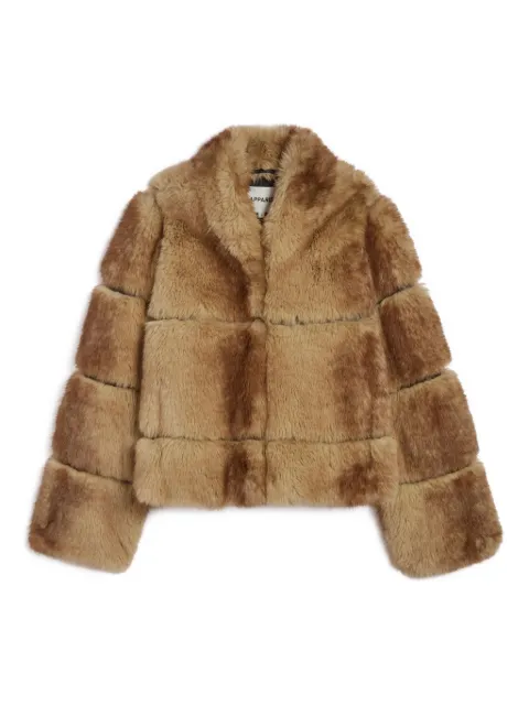 Apparis Sai panelled jacket Brown SAIMINKCOAT