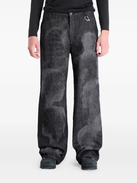 HELIOT EMIL laser denim jeans Black AW25M10189BLK01LSR